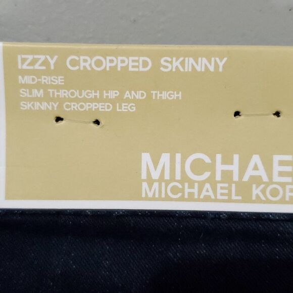 MICHAEL Kors Dark Wash Izzy Cropped Skinny Jeans - Picture 7 of 8